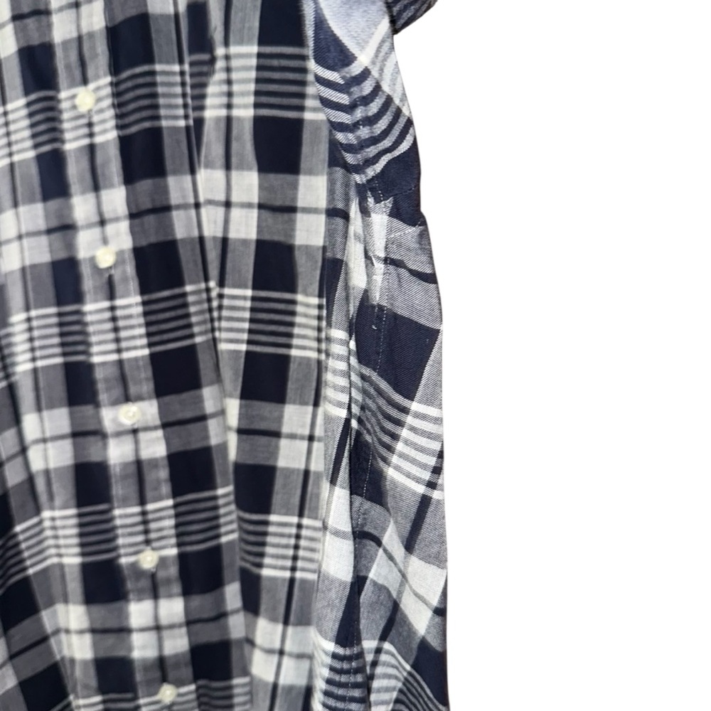 Polo Ralph Lauren Blake Shirt Large Navy Blue White Long Sleeve Plaid Button Up - Picture 6 of 10